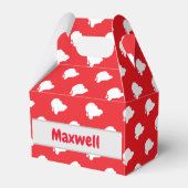 Der Weihnachtsmann auf rot Geschenkschachtel (Vorderseite)