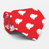 Der Weihnachtsmann auf rot Krawatte (Gerollt)