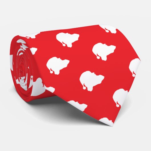 Der Weihnachtsmann auf rot Krawatte (Gerollt)