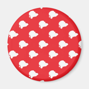 Der Weihnachtsmann auf rot Magnet