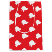 Der Weihnachtsmann auf rot Mittlere Geschenktüte (Vorderseite)