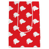 Der Weihnachtsmann auf rot Mittlere Geschenktüte (Rückseite)