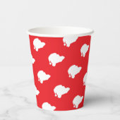 Der Weihnachtsmann auf rot Pappbecher (Rückseite)