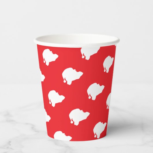 Der Weihnachtsmann auf rot Pappbecher (Rückseite)