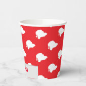 Der Weihnachtsmann auf rot Pappbecher (Links)