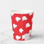 Der Weihnachtsmann auf rot Pappbecher (Rechts)