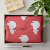 Der Weihnachtsmann auf rot Seidenpapier (Geschenk)