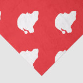 Der Weihnachtsmann auf rot Seidenpapier (Ausschnitt)