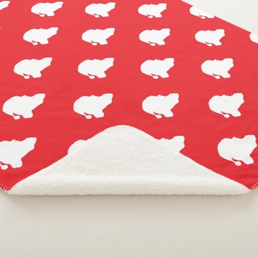 Der Weihnachtsmann auf rot Sherpadecke (3/4)