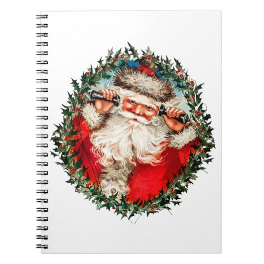 Der Weihnachtsmann auf Seilhandys Notizblock (Vorderseite)