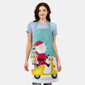 Der Weihnachtsmann auf seiner Moped Schürze (Getragen)