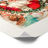 Der Weihnachtsmann auf Zeichentelefonen beim Zuhör Poster (Ecke)