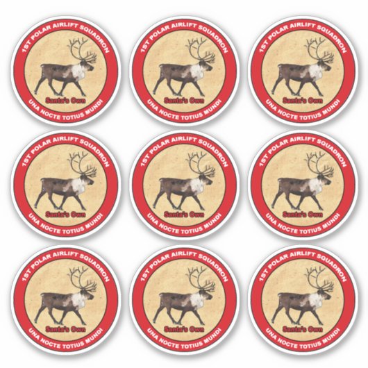 Der Weihnachtsmann - Aufkleber für den 1. Polar-Lu (Vorderseite)