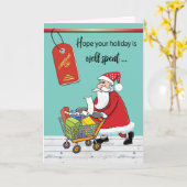 Der Weihnachtsmann aus dem Urlaub Karte (Gelbe Blume)