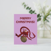 Der Weihnachtsmann aus dem Weltraum Feiertagspostkarte (Stehend Vorderseite)