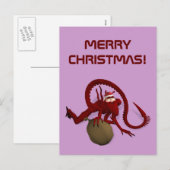 Der Weihnachtsmann aus dem Weltraum Feiertagspostkarte (Vorne/Hinten)