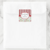 Der Weihnachtsmann aus der Küche der Backaufkleber Quadratischer Aufkleber (Tasche)