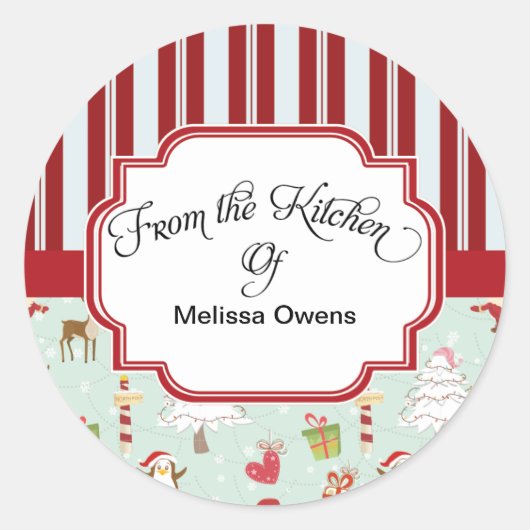 Der Weihnachtsmann aus der Küche der Backaufkleber Runder Aufkleber (Vorderseite)