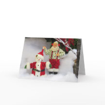 Der Weihnachtsmann baut einen Schneemann!