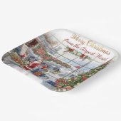 Der Weihnachtsmann begrüßt vom Flughafen Pappteller (Gewinkelt)