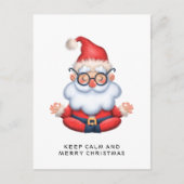 Der Weihnachtsmann Behalte Ruhe und frohe Weihnach Postkarte (Vorderseite)
