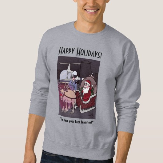 Der Weihnachtsmann bekommt ein Ticket Männergrundh Sweatshirt (Vorderseite)