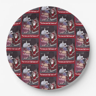 Der Weihnachtsmann bekommt ein Ticketrunden Pappteller