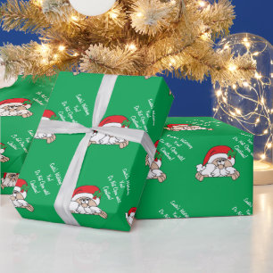 Der Weihnachtsmann beobachtet dich Weihnachten Geschenkpapier