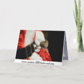 Der Weihnachtsmann beobachtet Sie Feiertagskarte (Rückseite)