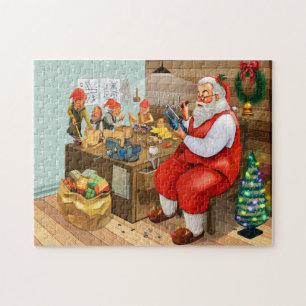 Der Weihnachtsmann bereitet die Geschenke Jigsaw P Puzzle