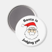 Der Weihnachtsmann beurteilt euch Weihnachten Magnet (Vorderseite/Rückseite)