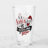 Der Weihnachtsmann beurteilt Sie | Funny Christmas Glas (Rückseite)