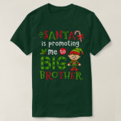 Der Weihnachtsmann bewirbt mich zum großen Bruder- T-Shirt (Design vorne)