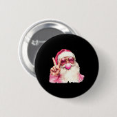 Der Weihnachtsmann bläst blubble gum pink sanft Ch Button (Vorne & Hinten)