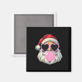 Der Weihnachtsmann bläst blubble gum pink sanft Ch Magnet (Vorderseite/Rückseite)