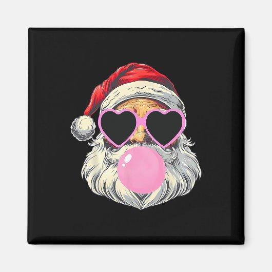 Der Weihnachtsmann bläst blubble gum pink sanft Ch Magnet (Vorne)