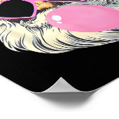 Der Weihnachtsmann bläst blubble gum pink sanft Ch Poster (Ecke)