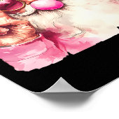 Der Weihnachtsmann bläst blubble gum pink sanft Ch Poster (Ecke)