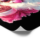 Der Weihnachtsmann bläst blubble gum pink sanft Ch Poster (Ecke)