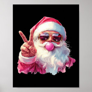 Der Weihnachtsmann bläst blubble gum pink sanft Ch Poster