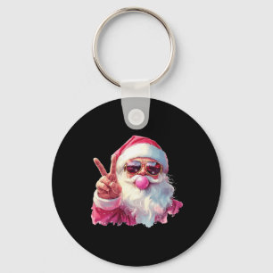 Der Weihnachtsmann bläst blubble gum pink sanft Ch Schlüsselanhänger