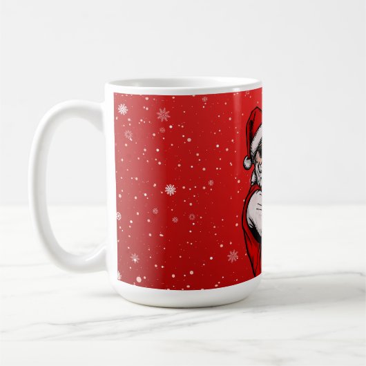Der Weihnachtsmann Bleibe Naughty Funny Kaffeetasse (Links)