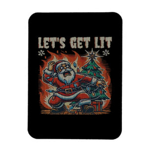 Der Weihnachtsmann brennt, lasst uns den klassisch Magnet