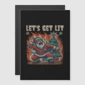 Der Weihnachtsmann brennt, lasst uns den klassisch Magnetkarte (Vorne/Hinten)