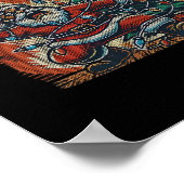 Der Weihnachtsmann brennt, lasst uns den klassisch Poster (Ecke)