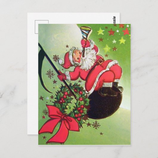 Der Weihnachtsmann bringt die Freude an Weihnachte Postkarte (Vorne/Hinten)