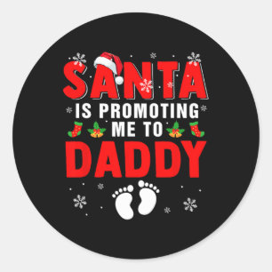 Der Weihnachtsmann bringt mich zu einem Papa-Xmas- Runder Aufkleber