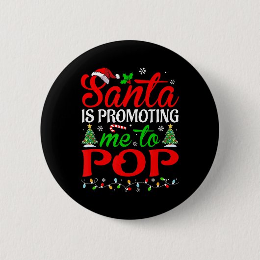 Der Weihnachtsmann bringt mich zum Weihnachtsfest Button (Vorderseite)