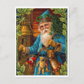 Der Weihnachtsmann bringt zu Weihnachten Spielzeug Postkarte (Vorderseite)