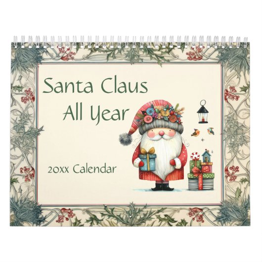 Der Weihnachtsmann das ganze Jahr Kalender (Titelbild)